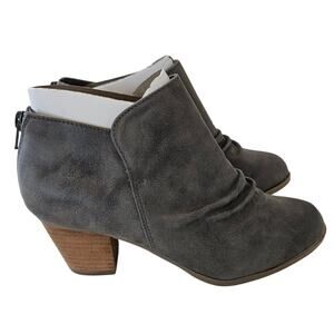 Report Clarice Heeled  Bootie Grey Women's 6.5 Neutral Casual Fall Festival Boho